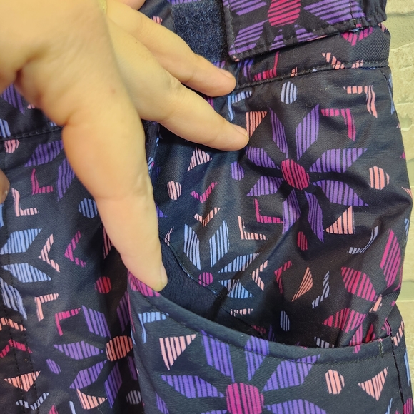 Columbia Big Girls Snowpants Black Pink Purple Aztec Print Size XL 18/20 - Picture 6 of 12